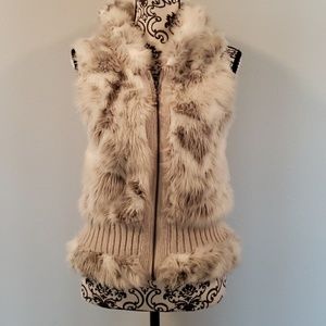 Jessica Simpson faux fur vest